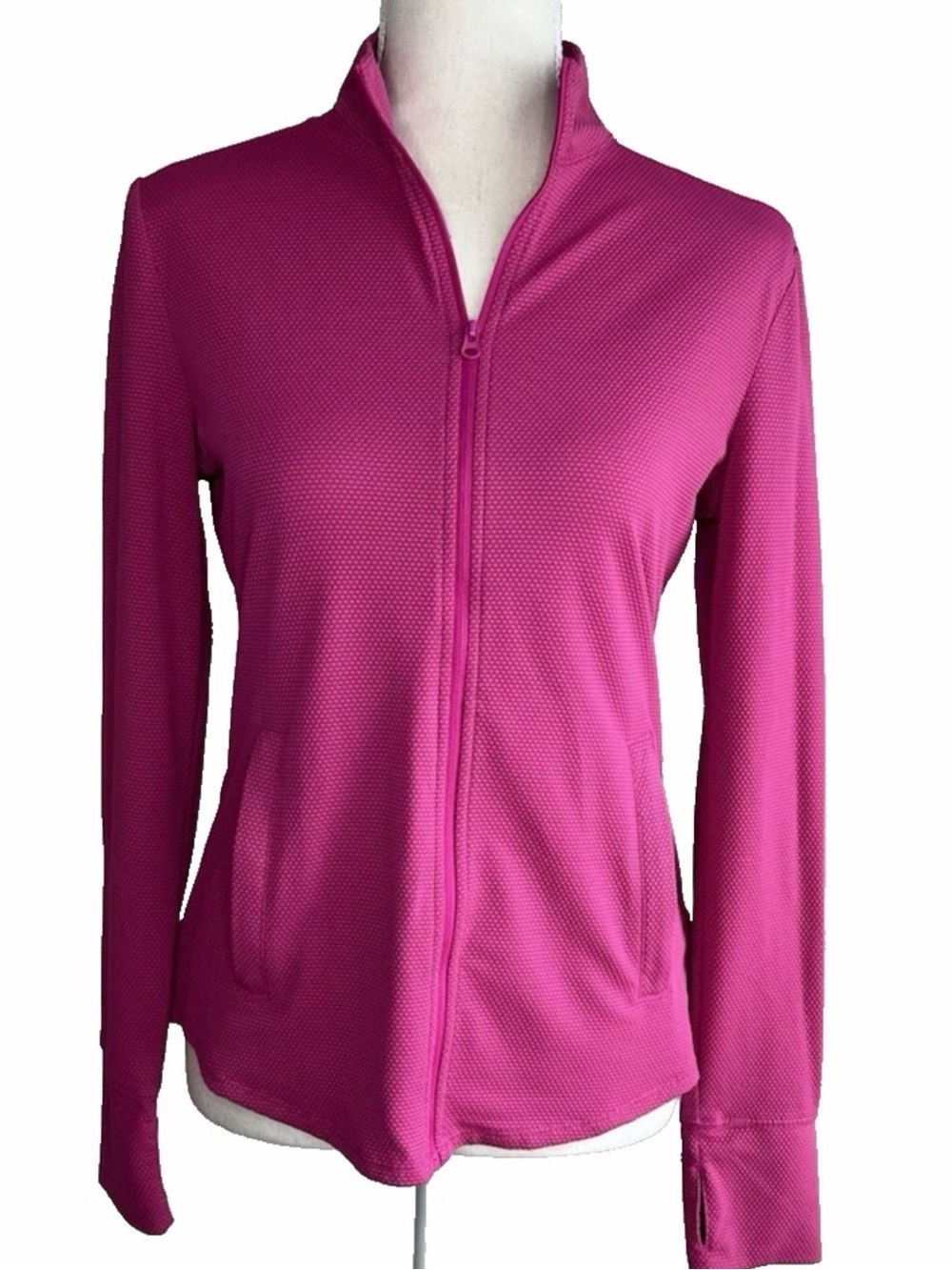 Tommy Bahama Golf  Pink Full Zip Textured Jacket with pockets